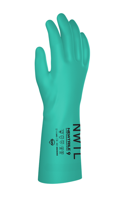 NEWTRILE® 15 mil Unlined Nitrile Chemical-Resistant Gloves with EcoTek®