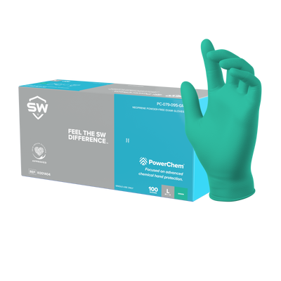 PowerChem Powder-Free Neoprene Exam Gloves