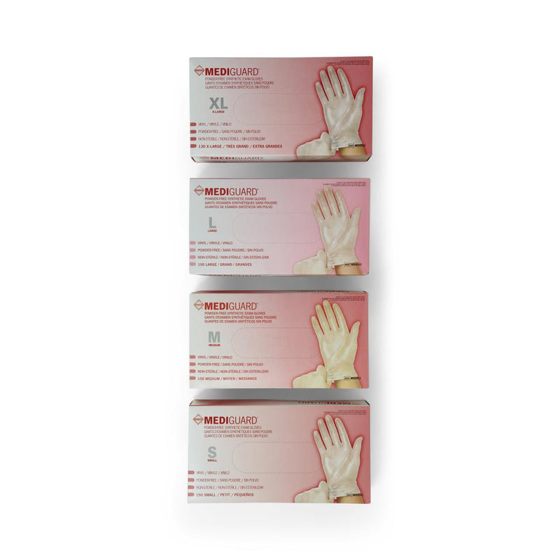 MediGuard Powder-Free Clear Vinyl Exam Gloves