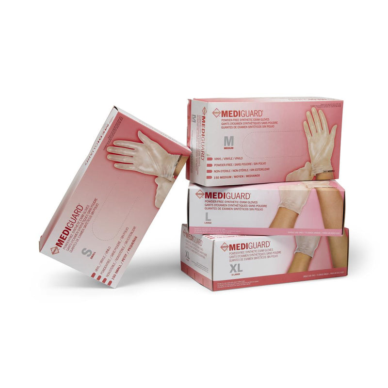 MediGuard Powder-Free Clear Vinyl Exam Gloves