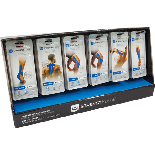 StrengthTape Kinesiology Tape Kit Display (36 pcs)