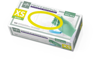 Professional Powder-Free Textured Nitrile Exam Gloves with Aloe