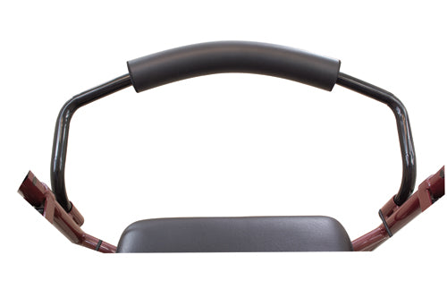 Rollator  Steel  6  Wheels Burgundy  300 lb. Weight Cap