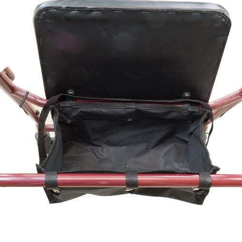 Rollator  Steel  6  Wheels Burgundy  300 lb. Weight Cap