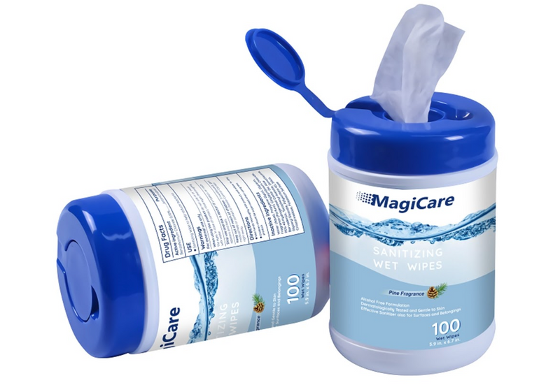 MagiCare Premium BZK Formula Sanitizing Wipes Canister (100ct)