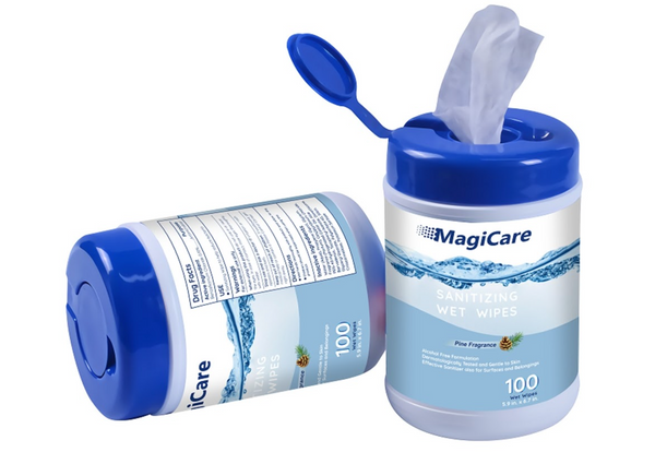 Magicare 75% Alcohol Wipes (80ct) | Hand Sanitizer Disinfecting Wipes