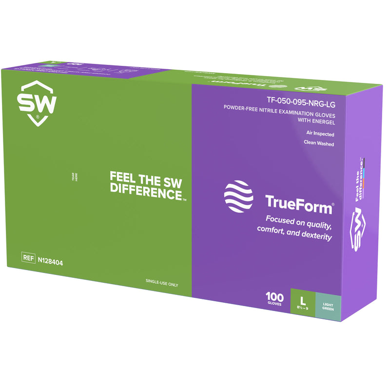 TrueForm Nitrile Exam Gloves with EnerGel