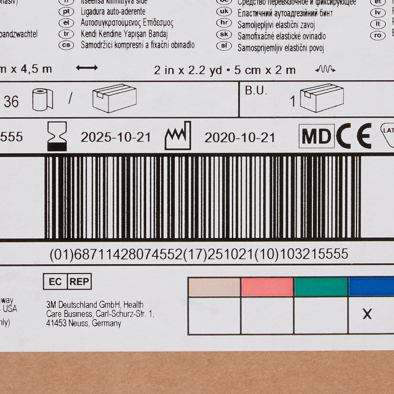 3M™ Coban™ Self-adherent Closure Cohesive Bandage, 2 Inch x 5 Yard