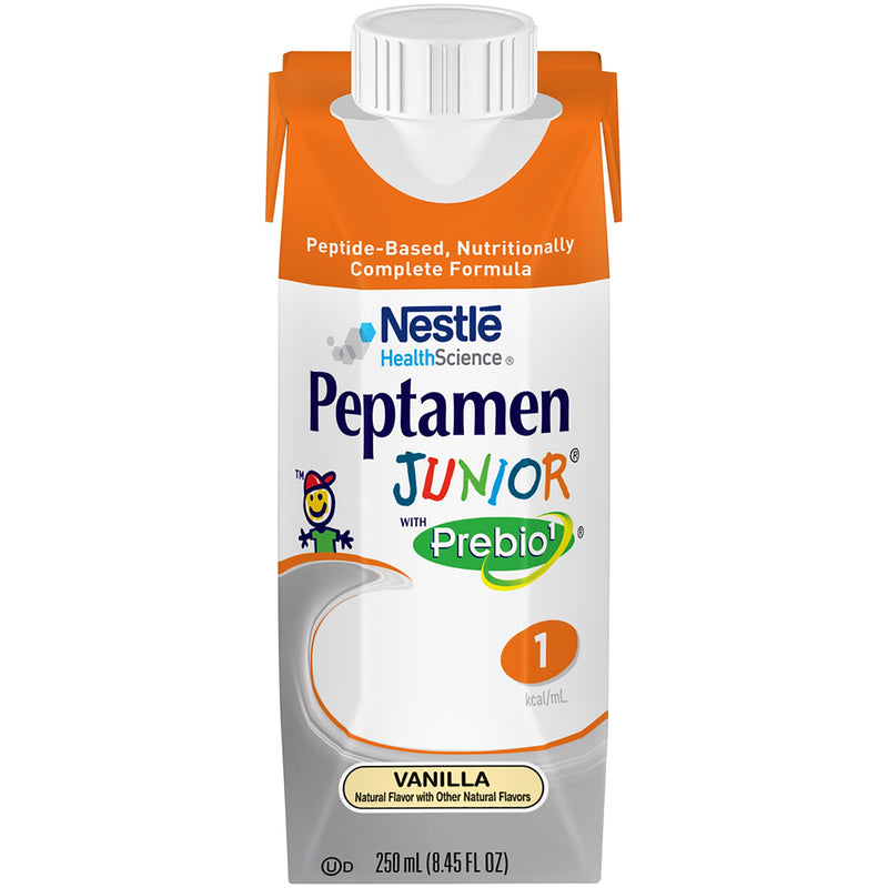 Peptamen Junior® with Prebio1™ Vanilla Pediatric Oral Supplement / Tube Feeding Formula, 8.45 oz. Tetra Prisma®