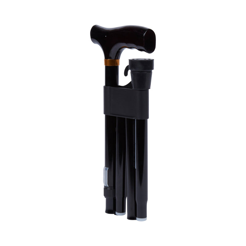 McKesson T-Handle Foldable Cane, Black