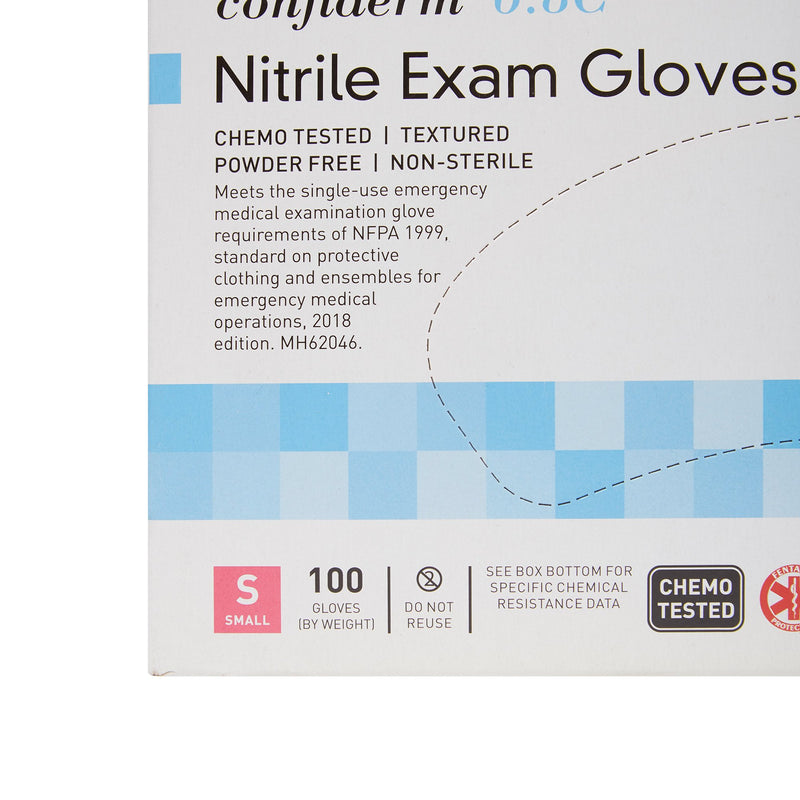 McKesson Confiderm® 6.8C Nitrile Exam Glove, Small, Blue