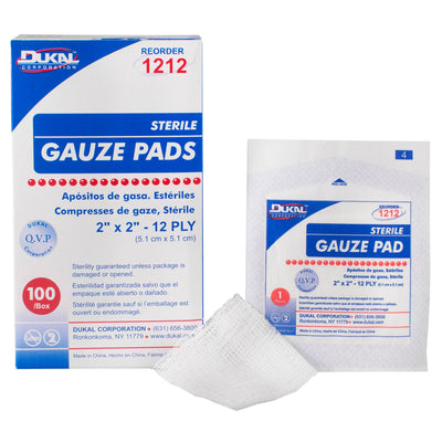 Dukal™ Sterile Gauze Sponge, 2 x 2 Inch