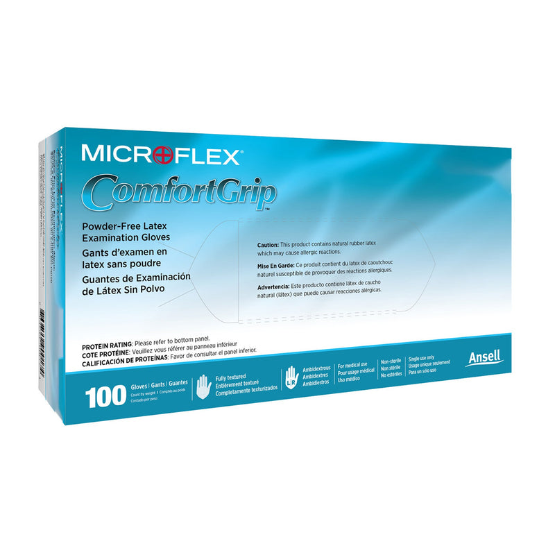 Microflex® ComfortGrip™ Latex Gloves, Large, Natural