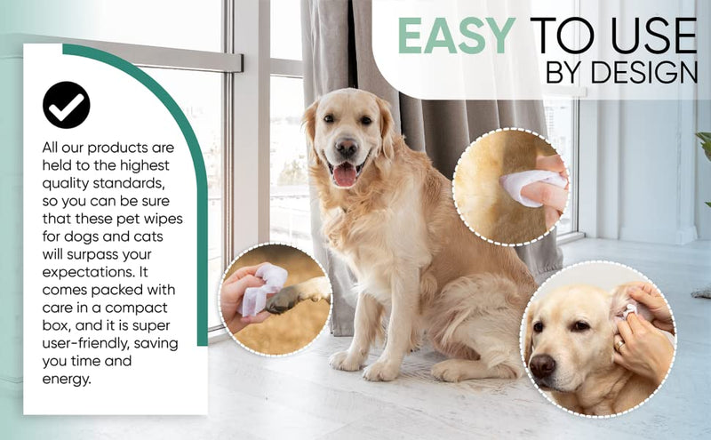 MagiCare® Made in USA Pet Dog Cat Large Cleaning Wipes (100ct), 16 Packs/Case