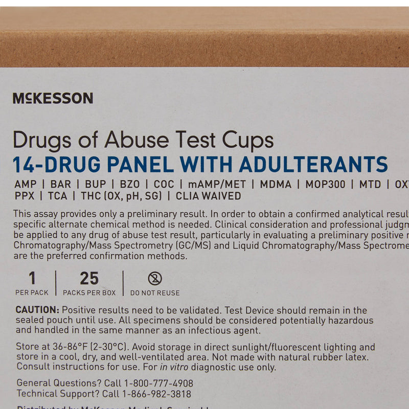 McKesson 14-Drug Panel with Adulterants Drugs of Abuse Test