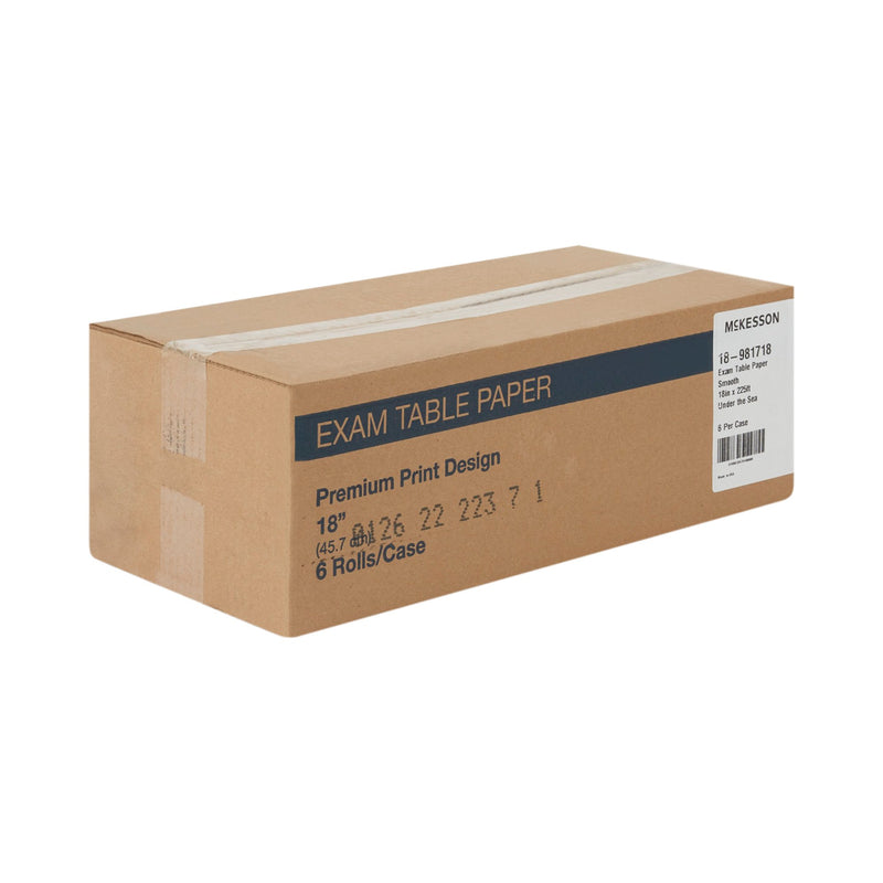 McKesson Smooth Table Paper, 18 Inch x 225 Foot, Print (Under the Sea)