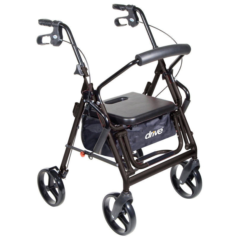 drive™ Duet 4 Wheel Rollator, Black