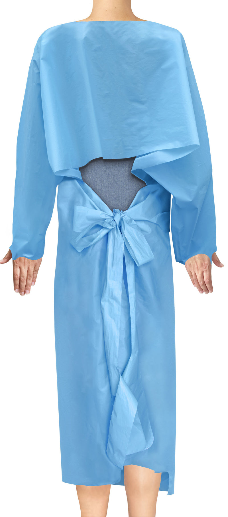 McKesson Open Back Over-the-Head Protective Procedure Gown, Universal, Blue