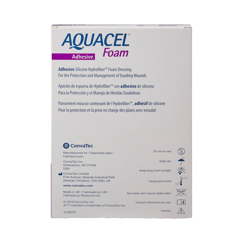 Aquacel® Silicone Adhesive with Border Silicone Foam Dressing, 5½ x 8 Inch