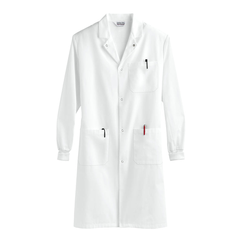 Fashion Seal Healthcare® Knit Cuff Lab Coat, Medium, White