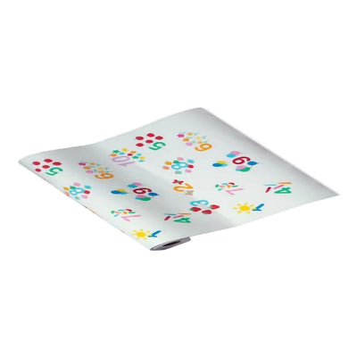 Tidi® Choice Crepe Table Paper, 18 Inch x 225 Foot, Print (Pastel Vines)