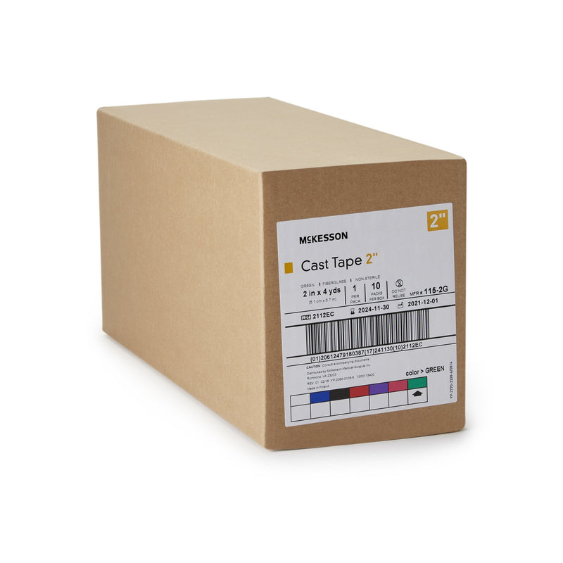 McKesson Green Cast Tape, 2 Inch x 4 Yard