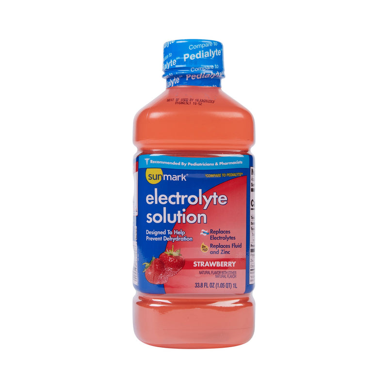 sunmark® Strawberry Pediatric Oral Electrolyte Solution, 33.8 oz. Bottle