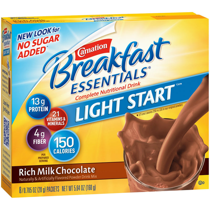 Carnation Breakfast Essentials® Light Start Chocolate Oral Supplement, 20 Gram Packet