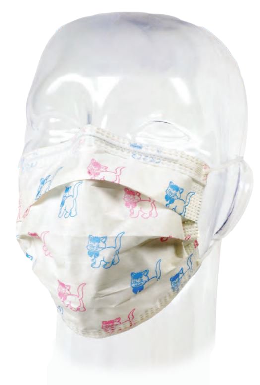 Precept Medical Products Pediatric Procedure Mask, Cats Print