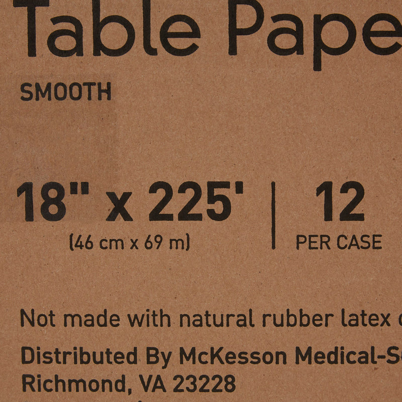 McKesson Smooth Table Paper, 18 Inch x 225 Foot, White