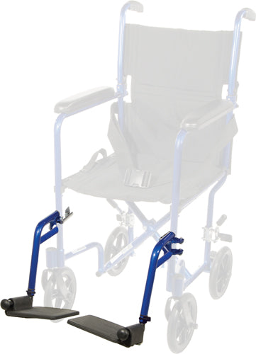 Swing-Away Detachable Footrest f/Alum Transport Chair-Blue pr