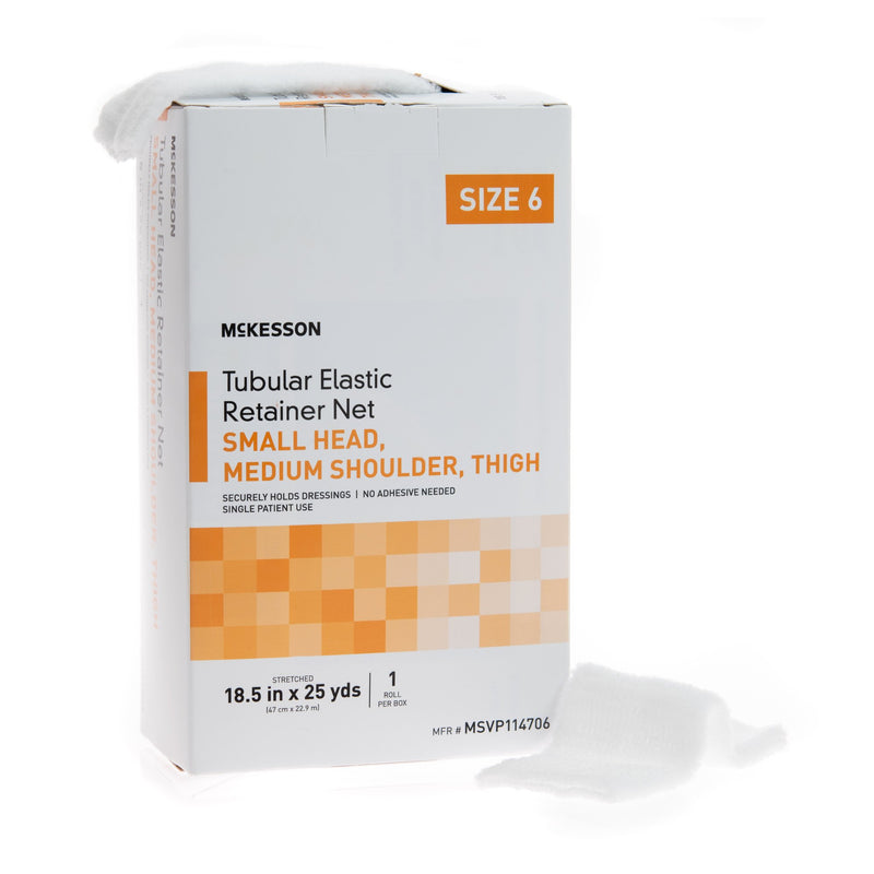 McKesson Tubular Bandage, Small Head, Medium Shoulder, Thigh, 18-1/2 inch X 25 yards, Size 6