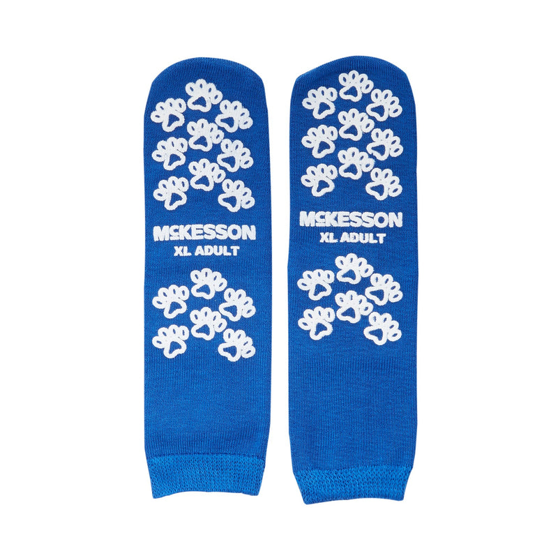 McKesson Terries™ Adult Slipper Socks, X-Large, Royal Blue