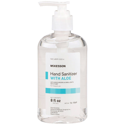 McKesson Gel Hand Sanitizer with Aloe, 8 oz. Pump Bottle