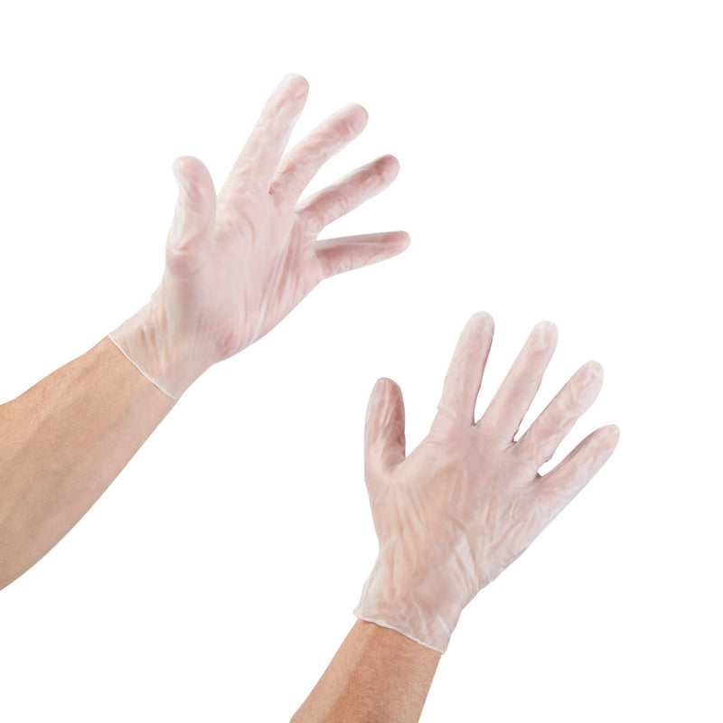 McKesson Vinyl Exam Glove, Extra Large, Clear