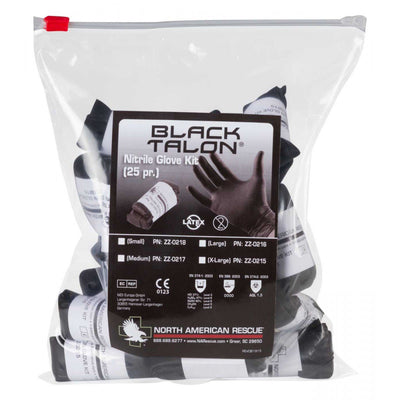 Black Talon® Extended Cuff Length Exam Glove, Medium, Black