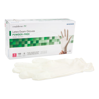 McKesson Confiderm® Latex Exam Glove, Small, Ivory