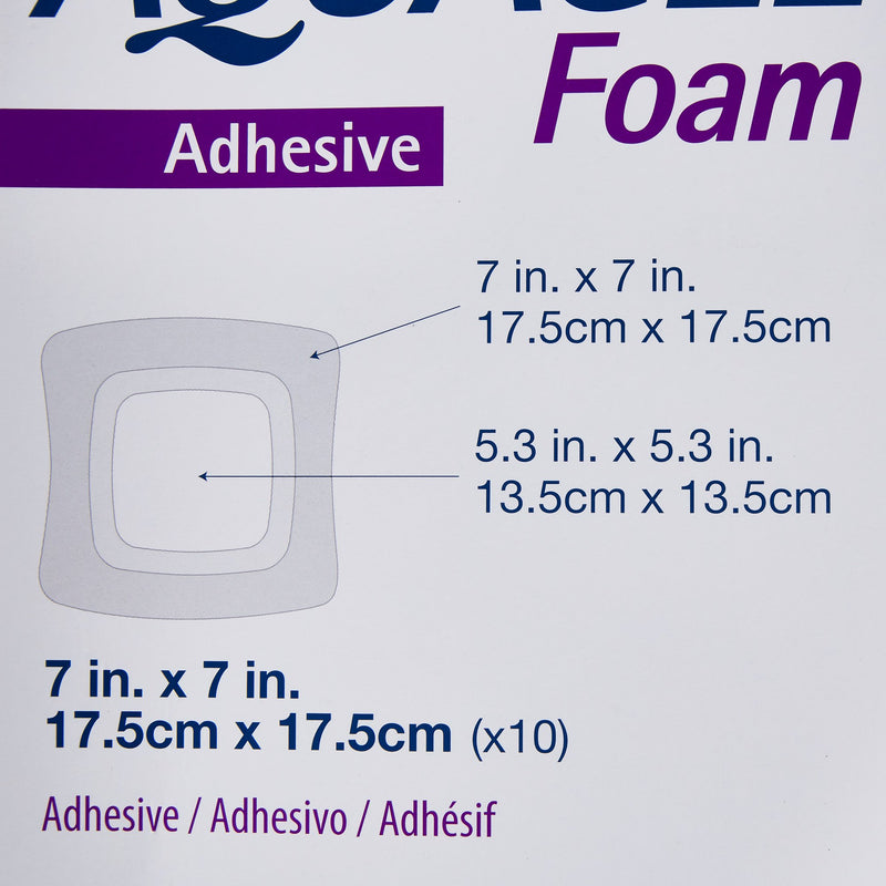 Aquacel® Silicone Adhesive with Border Silicone Foam Dressing, 7 x 7 Inch