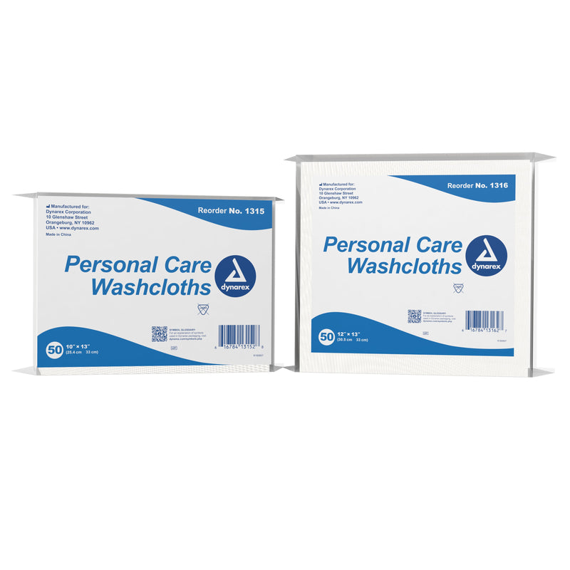 dynarex® Disposable Washcloth, 12 x 13 Inch