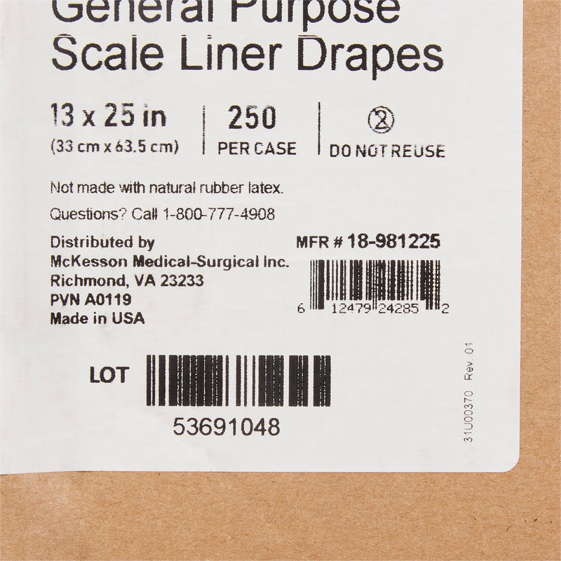 McKesson Smooth Scale Liner Paper, 13 Inch x 25 Inch, Print (Pins, Bottles and Carriages)