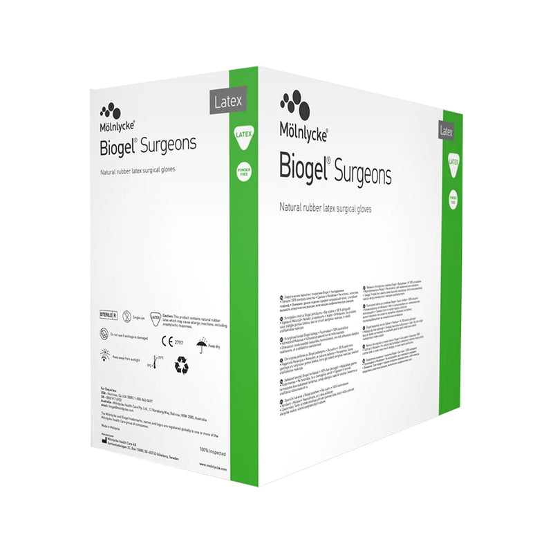 Biogel® Surgeons Latex Standard Cuff Length Surgical Glove, Size 8½, Straw