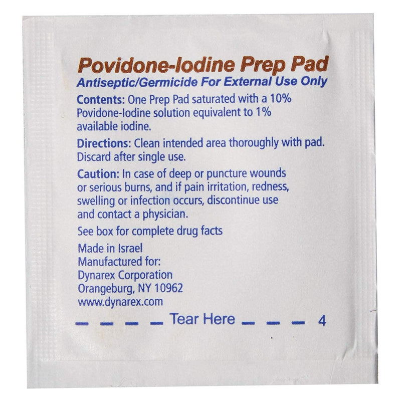 dynarex® Povidone-Iodine Prep Pad, Antiseptic, Non-Woven