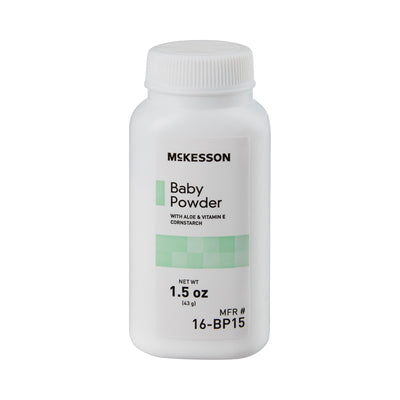 McKesson Baby Aloe and Vitamin E Cornstarch Powder, 1.5 oz Shaker Bottle