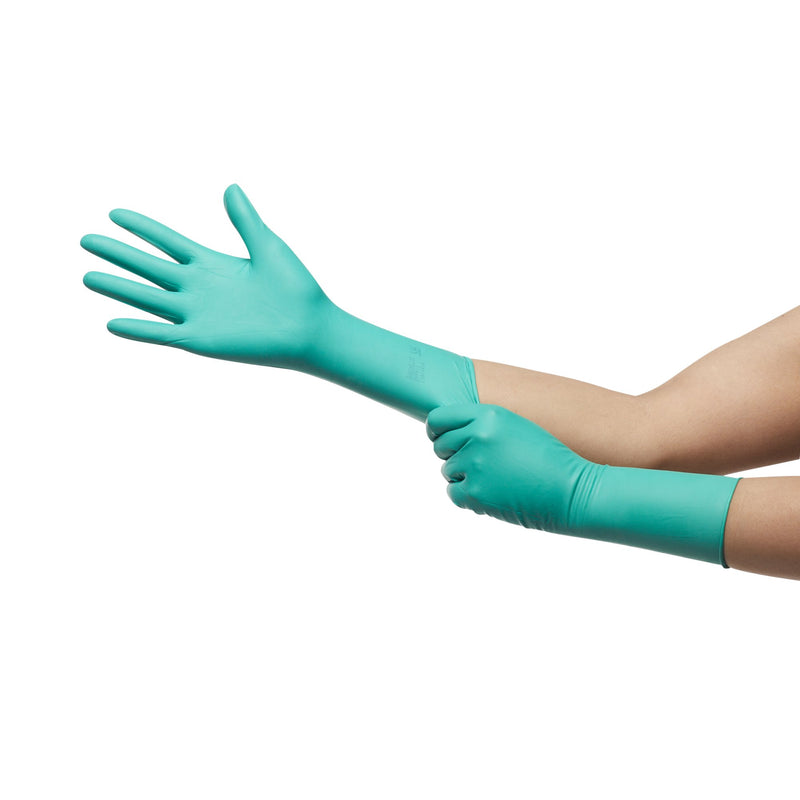 Derma Prene® Ultra Polyisoprene Standard Cuff Length Surgical Glove, Size 7, Green