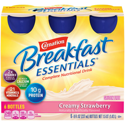 Carnation Breakfast Essentials® Strawberry Oral Supplement, 8 oz. Bottle