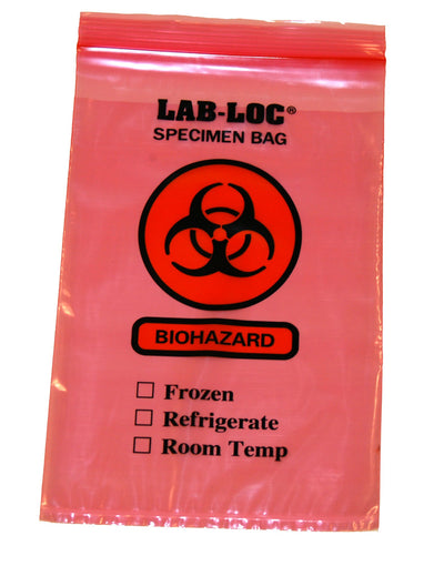 LAB-LOC® Specimen Transport Bag with Document Pouch, 6 x 9 Inch