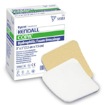 Kendall™ Adhesive without Border Foam Dressing, 3 x 3 Inch