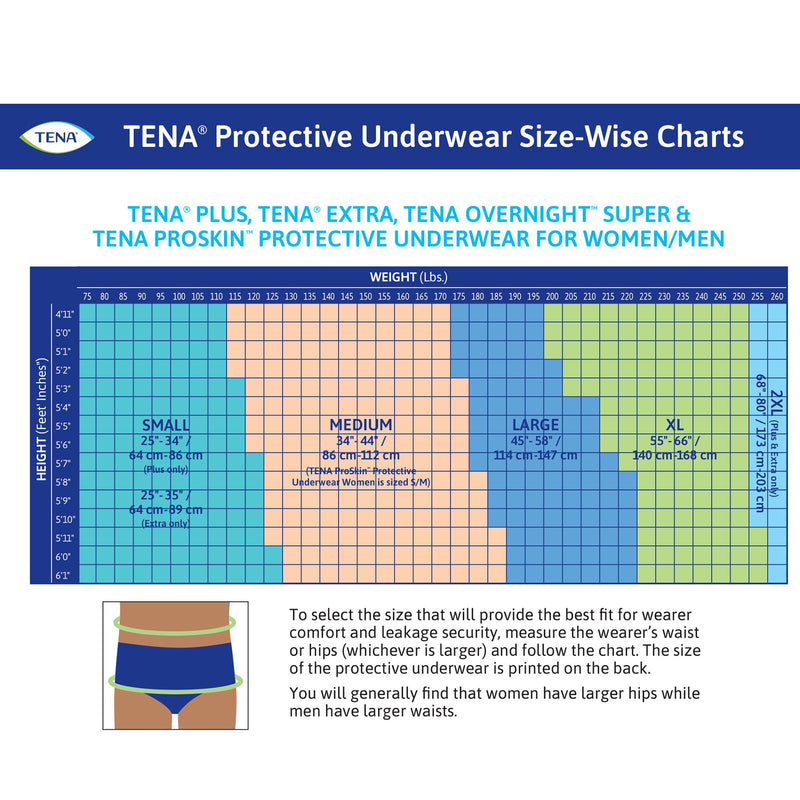 TENA® ProSkin™ Plus Fully Breathable Absorbent Underwear, X-Large