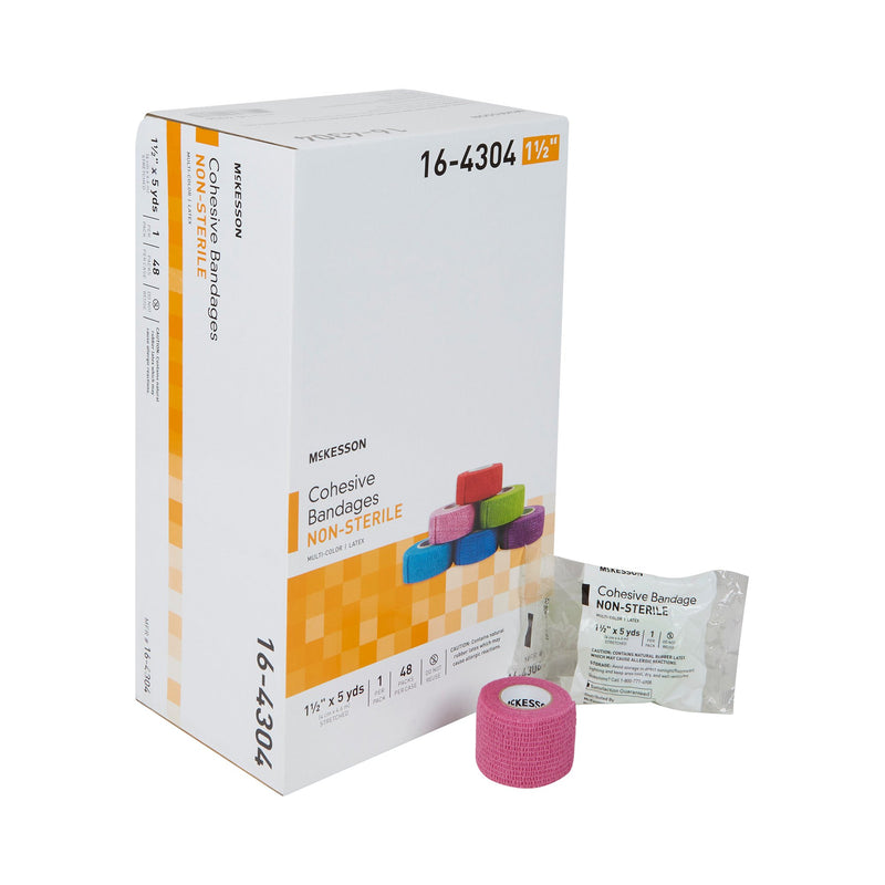 McKesson Self-adherent Closure Cohesive Bandage, 1-1/2 Inch x 5 Yard