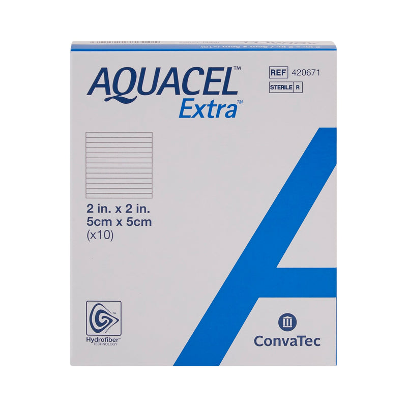 Aquacel® Extra™ Hydrofiber Dressing, 2 × 2 Inch